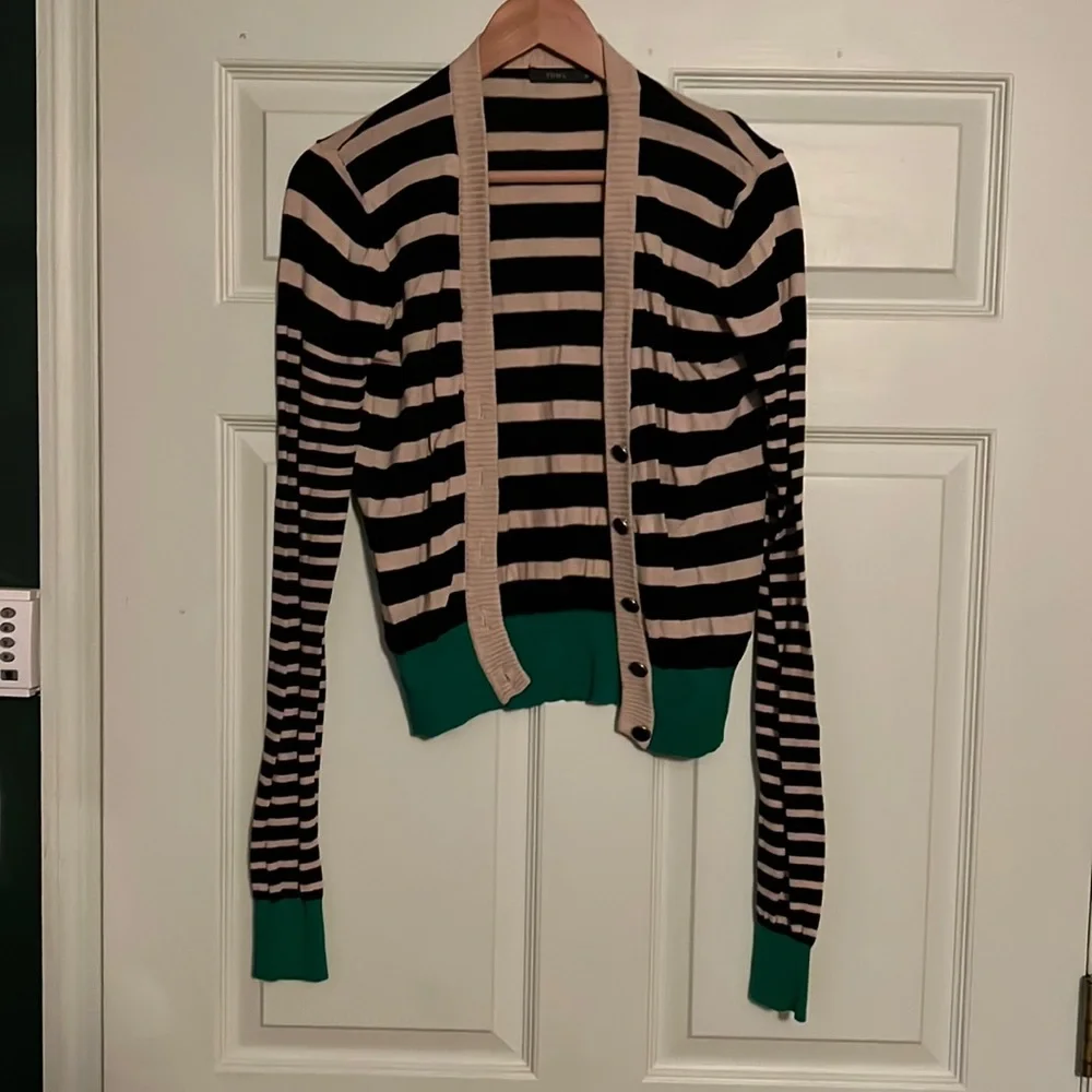 Striped cardigan with buttons - Picture 1 of 6
